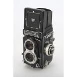 A Rolleiflex T TLR Camera, serial no. 2193050, type 1, shutter working, meter responding, body, G-