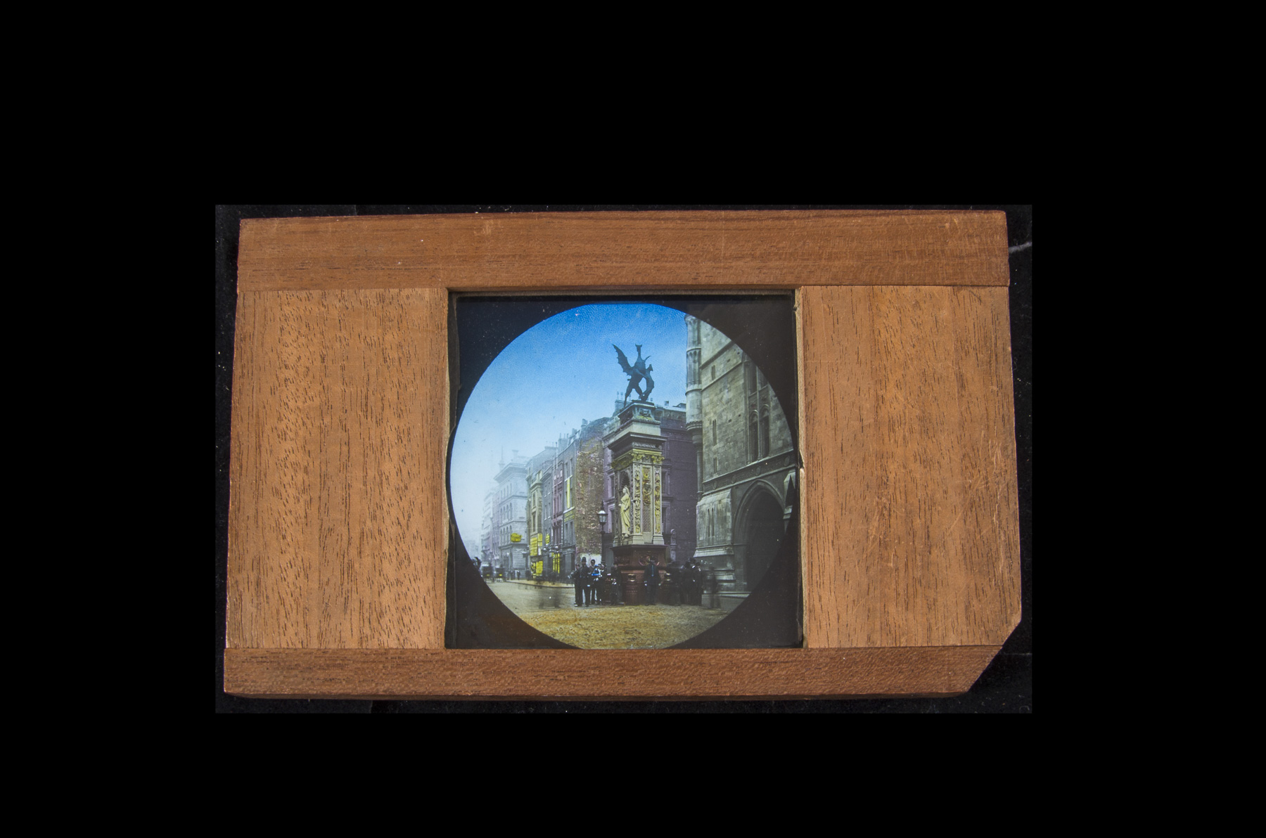 Lost London - 12 Mahogany-Mounted Hand-Tinted and Photographic Magic Lantern Slides, including - Image 2 of 12