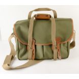 Billingham Bag, model 445, sage, tan trim, 42cm x 22cm x 30cm, VG