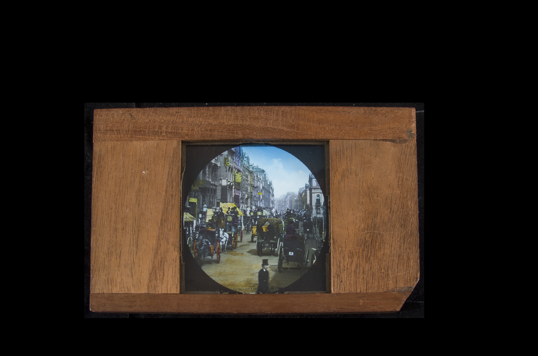 Lost London - 12 Mahogany-Mounted Hand-Tinted and Photographic Magic Lantern Slides, including - Image 8 of 12