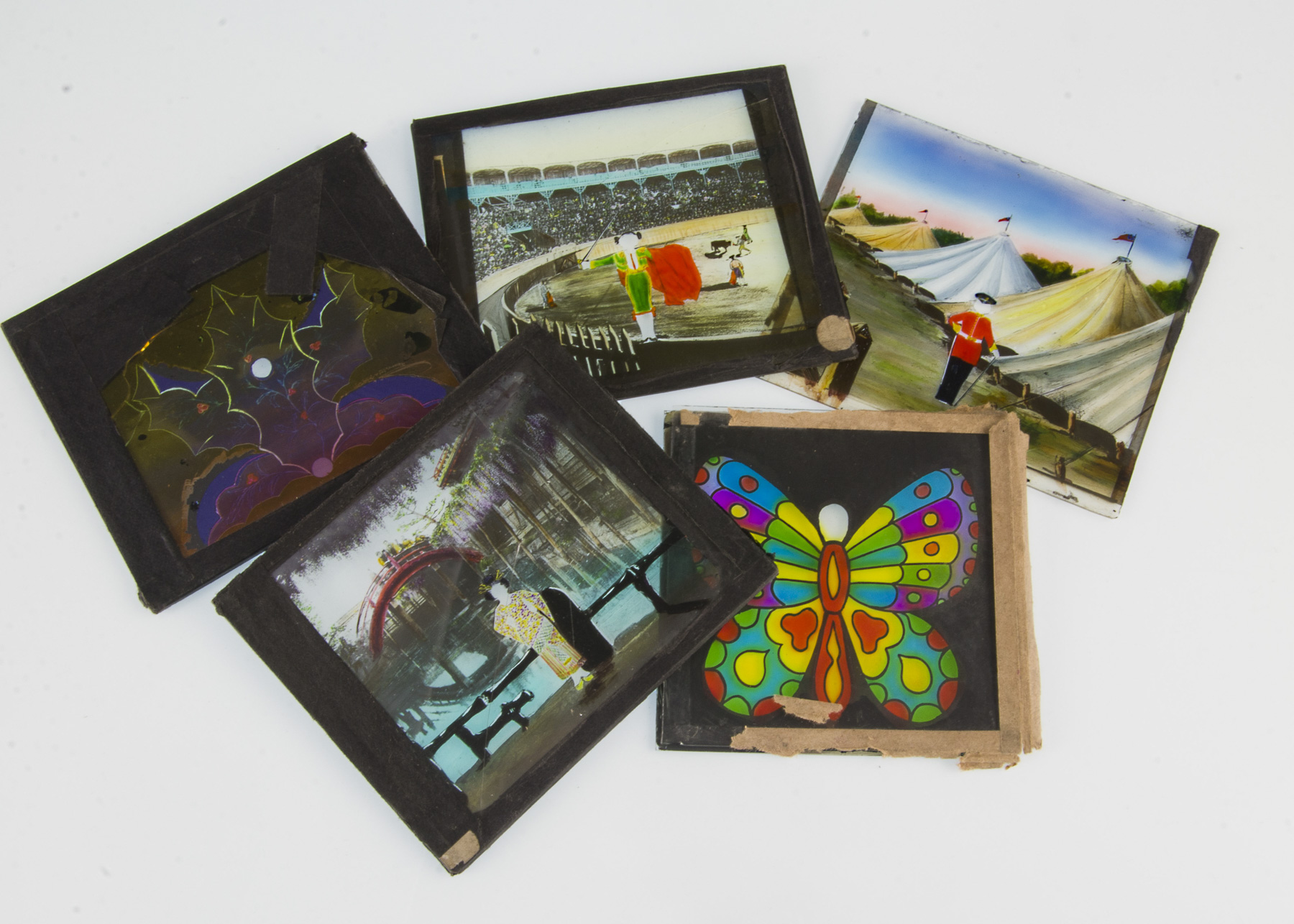 Seventeen Magic Lantern Pose Slides including three dissolving views of a lady in front of Mount - Image 4 of 4