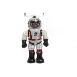 A Marx Toys (Japan) Battery-operated Colonel Hap-Hazard Astronaut, white tinplate body, black boots,