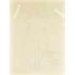 After Pablo Picasso, etching, 'Nu de Dos', 49.5 x 38.4 cm, framed and glazed, with a label of