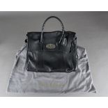 A Mulberry black leather Bayswater handbag, with dust cover