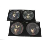 Kiss Picture Discs, All four Solo Album Picture Disc LPs comprising Paul Stanley, Peter Criss,
