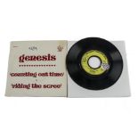 Genesis 7" Single, Counting Out Time 7" Single b/w Riding The Scree - French Promo release on