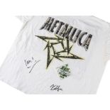 Metallica, T Shirt from the 'Poor Touring Me' Tour Europe 96-97 - XL size with a pre-show pass stuck