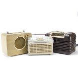 Radios & reel to reel, a Bush bakelite radio DAC-10 Serial 62/58623, Ever Ready Sky Queen and a