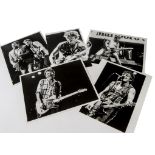 Bruce Springsteen, five silver gelatin prints of Bruce Springsteen when performing on stage taken by