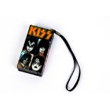 Kiss Radio, Vintage Kiss Portable Radio from 1977 with carry strap - volume button a bit askew but