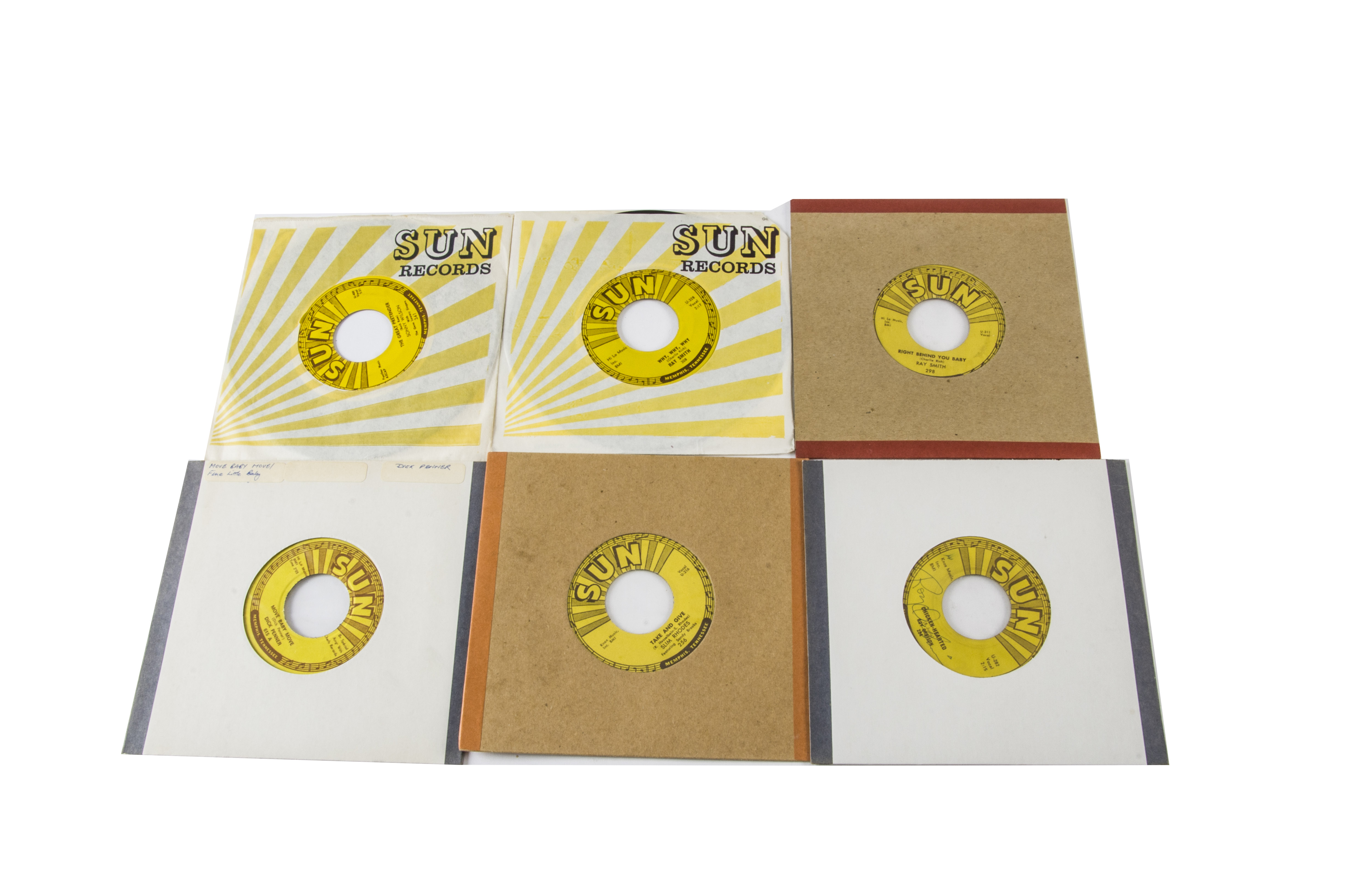 Rock n Roll / Sun Label, seven USA 7" singles on the Sun label - catalogue numbers comprise 251, 284