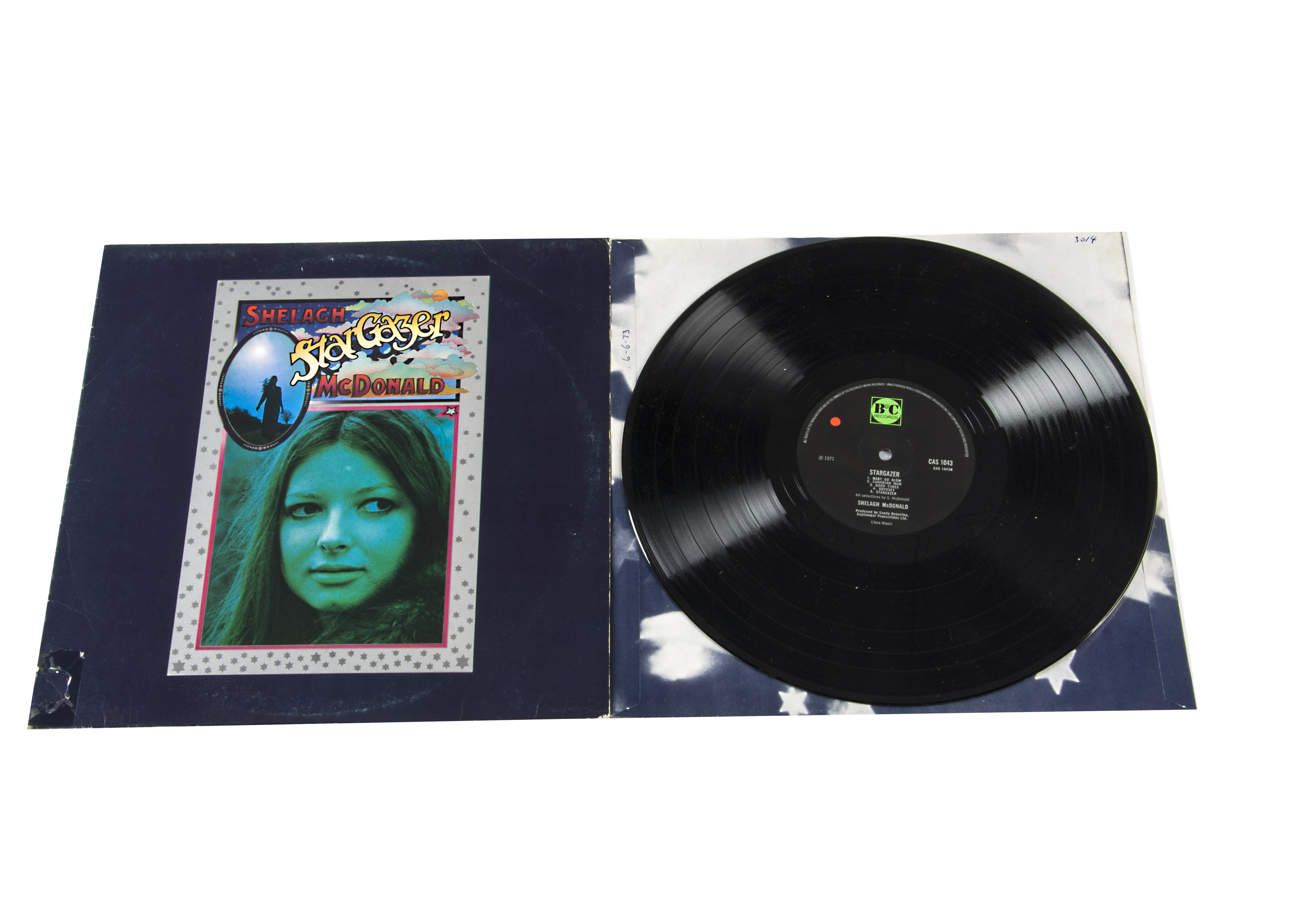 Shelagh McDonald, Stargazer LP - Original UK release 1971 on B&C (CAS 1043) - With Inner Sleeve -