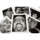 Jazz photographs, six b/w photographs by Herb Snitzer including Monty Alexander, James Moody, Eric