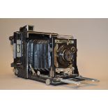 Graflex Speed Graphic Camera, with 13.5cm f/4.5 Carl Zeiss Jena lens, Zeiss Ikon Compur shutter,