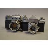 Two Zeiss Ikon 35mm SLR Cameras, Contaflex IV and a Icarex 35-S