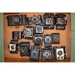 A Tray of Bakelite Cameras, including; Perfecta Achromat, The Arti-Six, Falcon Miniature, Genos