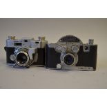 A Pair of 35mm Cameras, Kodak 35 Rangefinder with Anastigmat 50mm f/3.5 lens and a Univex Mercury II