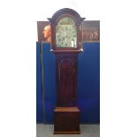 A 19th Century mahogany long case clock, arched painted dial, eight day movement, by 'John Roberts