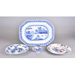 A collection of 19th Century Chinese export porcelain, including two Chinese Imari plates, an