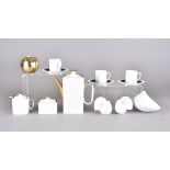 A mixed collection of porcelain, including Rosenthal coffee pot, milk jug, sugar pot, gilt