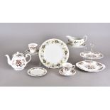 A Royal Doulton Larchmont pattern dinner service, comprising six dinner plates, six salad plates,