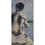 Contemporary British School oil on canvas, Study of a Male Back', 60 cm x 30 cm