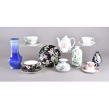 A mixed collection of Shelly and Noritake ware, the Shelly including cups, saucers, coffee cans,