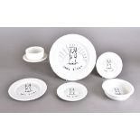 A collection of Royal Doulton Salts Diner bone china with designs by David Hockney, 1994, comprising