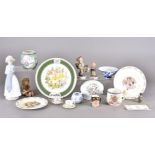 A collection of miscellaneous porcelain, including a miniature Shelley cup and saucer, various