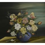 20th Century British School oil on board, Floral Still Life', signed and dated 'M. Hendrich/59' (