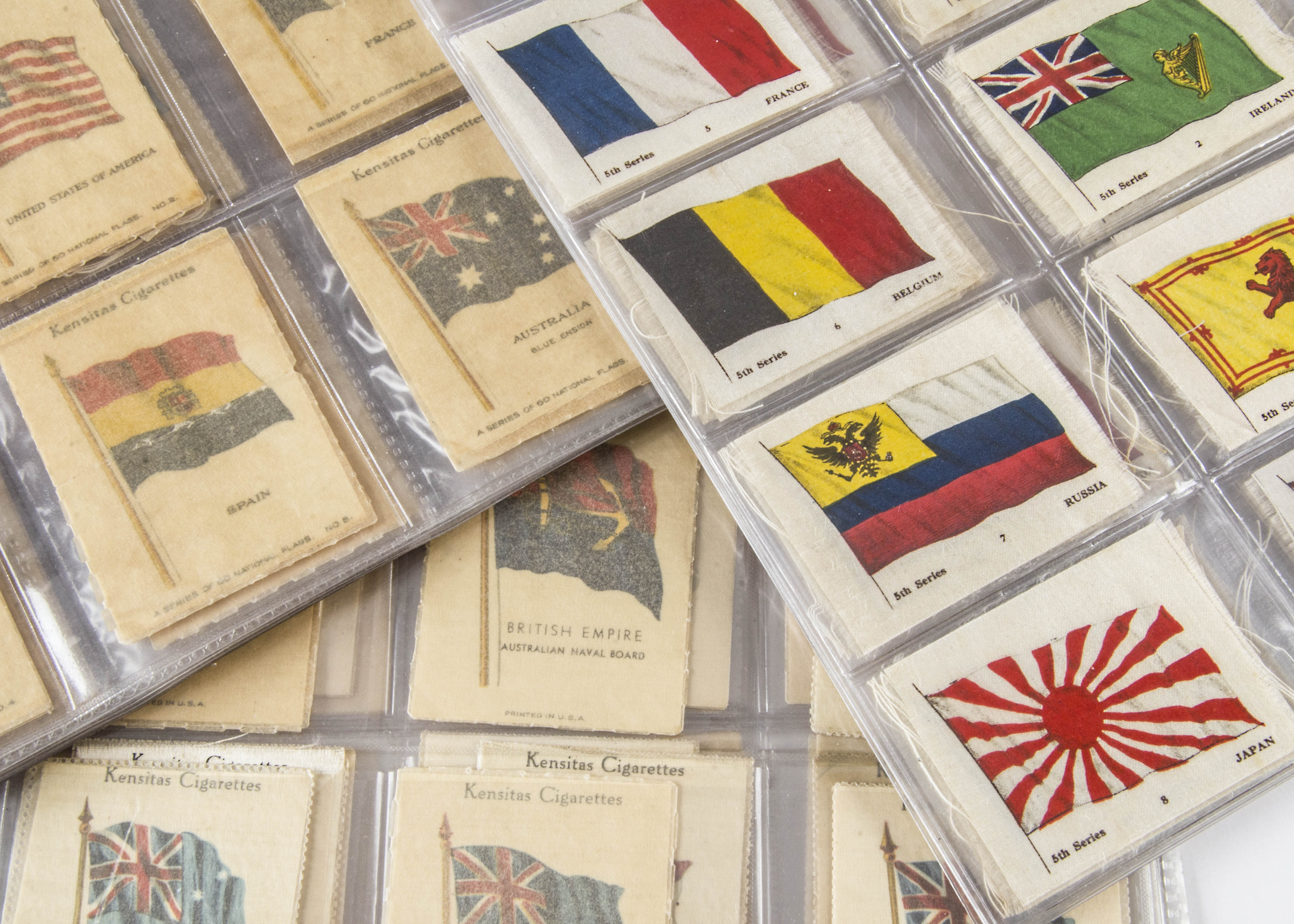 Cigarette Silks, Flags, a collection to include complete set Wix Kenista British Empire (printed