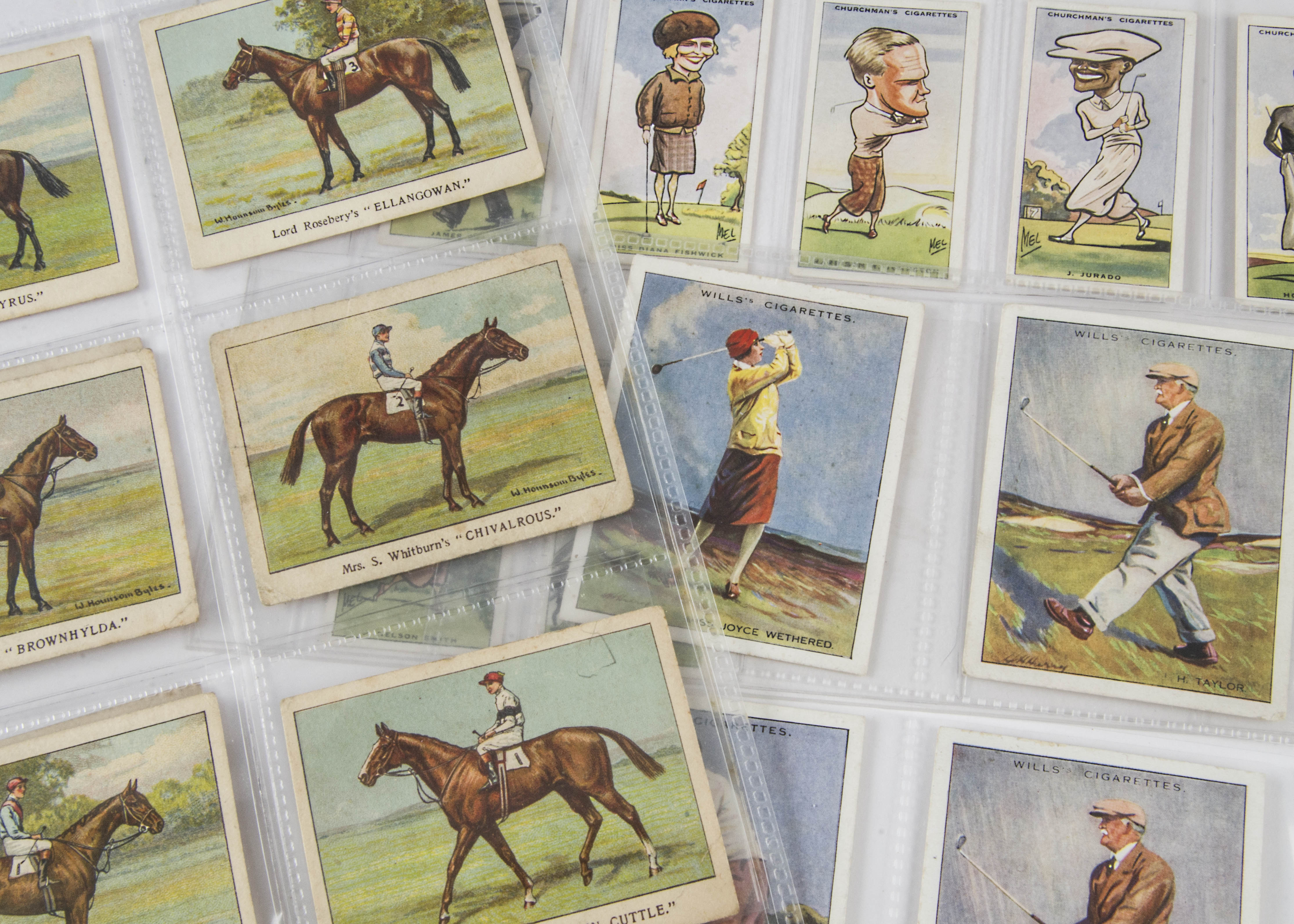 Cigarette Cards, Sports, a collection of cards to name, Marsuma Famous Golfers (1), Boguslavsky