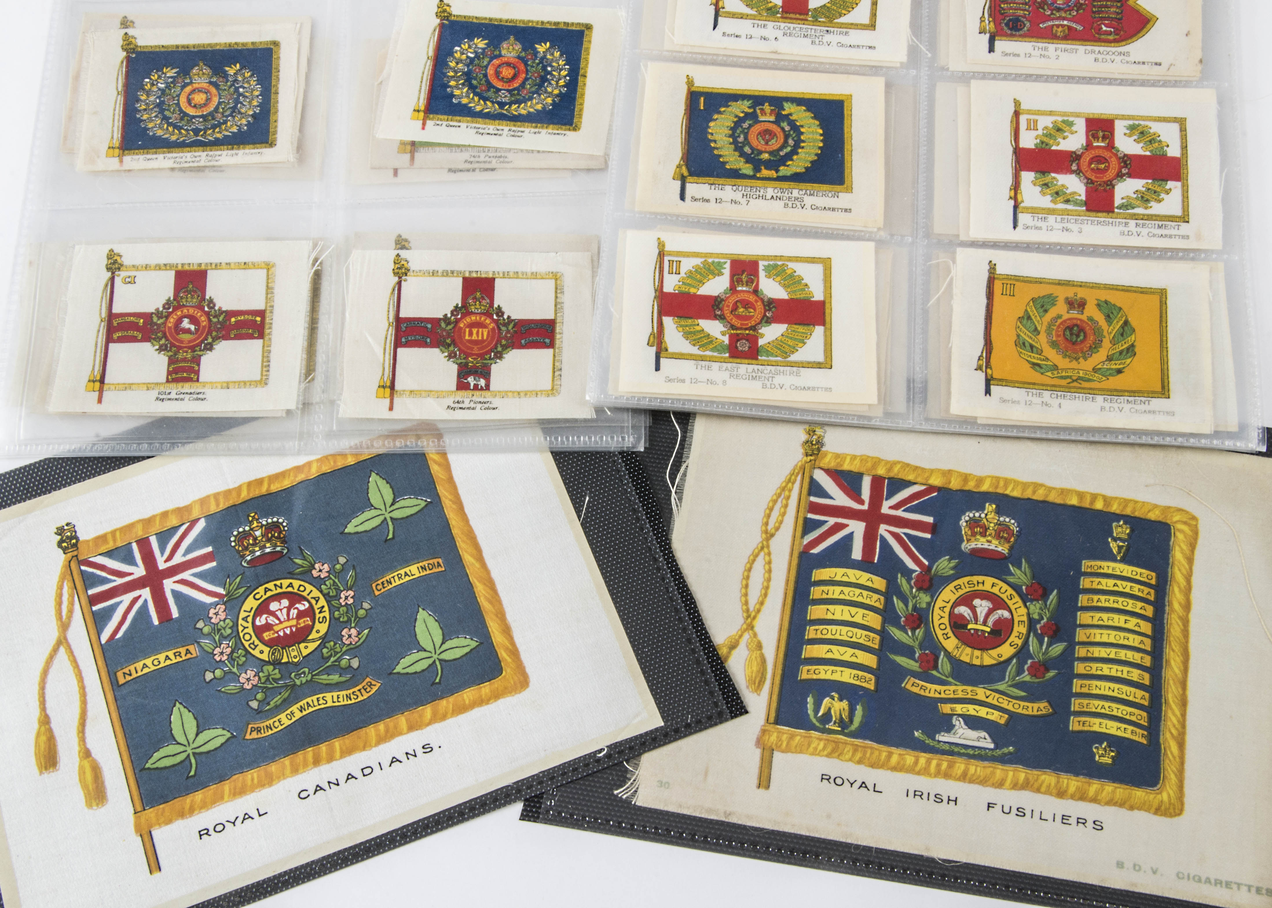 Cigarette Silks, Military, Phillips Regimental Colours Series 12 (complete set) together with 5 P