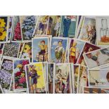 Cigarette Cards, Mixture, a collection of sets to name, Wills Garden Flowers, Garden Hints,