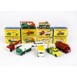 Matchbox Lesney 1-75 Series Commercials, 49 Unimog, 13 Dodge Wrecker, 17 8-Wheel Tipper, 61 Alvis