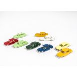 Tri-ang Minix 00 Gauge loose RC 4 Triumph 2000, nine models, colours including uncommon two light