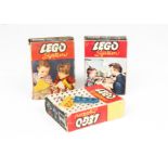 Lego 1960s 00/HO Gauge three 270 Motorcycle and Cyclists sets, three boxes each with four items,