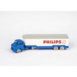 Lego 1960s 00/HO Gauge unboxed Mercedes Articulated 4-axle Philips Lorry, in blue and white with