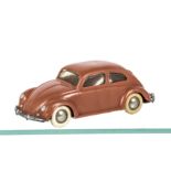 Uncommon Lego 1/43 Scale VW Beetle, in faded red, VG