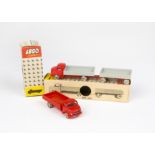 Lego 1960s 00/HO Gauge boxed Commercial Vehicles, 653 Mercedes red Lorry and 654 Mercedes red and