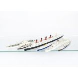 Tri-ang Minic 1:1200 detailed waterline models, M72 Royal Yacht Britannia in blue (2), M705 RMS