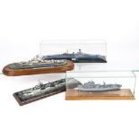 Naval waterline and whole ship models on plinths and in display cases, Z37 Type 36a (Narvik)