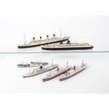 Various makers Ocean Liners and Merchant Navy 1:1200 scale and smaller metal and resin waterline