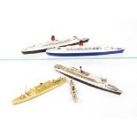 Various makers Ocean Liners and smaller vessels 1:1200 scale metal and resin waterline models metal,