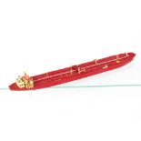 Skytrex SX-196 T/T Jahre Viking Tanker metal waterline model, in red and yellow, length 370mm, E