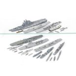 Various makers 1:1200 scale mainly Naval Aircraft Carriers and other metal and resin waterline