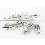 Various makers Cruise Liners 1:1200 metal and resin waterline models, metal, Skytrex Grand Princess,