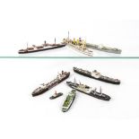 Various makers Merchant Navy 1:1200 scale and smaller waterline models, Deep C Empire Ken, SS