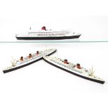 Various makers Cruise Liners 1:1200 metal and resin waterline models, CM KR Queen Mary 2, Mercator