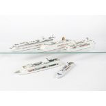 Ocean Cruise Liners 1:1200 scale and smaller metal waterline models, unmarked Star Princess, AL